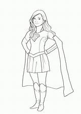Supergirl Kolorowanki Bestcoloringpagesforkids Dla Superheroes Superman sketch template