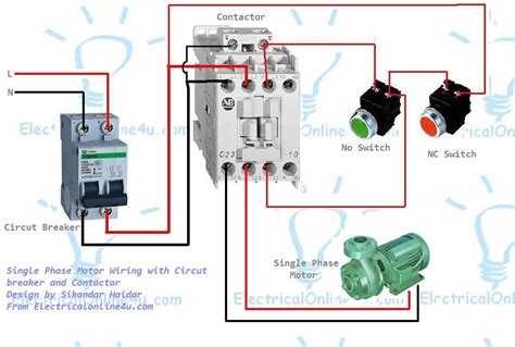 single phase contactor wiring diagram  timer glamfer