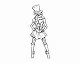 Gothic Fashion Coloring Coloringcrew sketch template