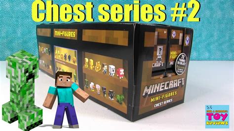 minecraft chest series   figures full box opening toy review