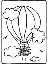 Luchtballon Kleurplaat Peuters sketch template