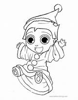 Coloring Baby Pages Elves Printable Shared Category sketch template