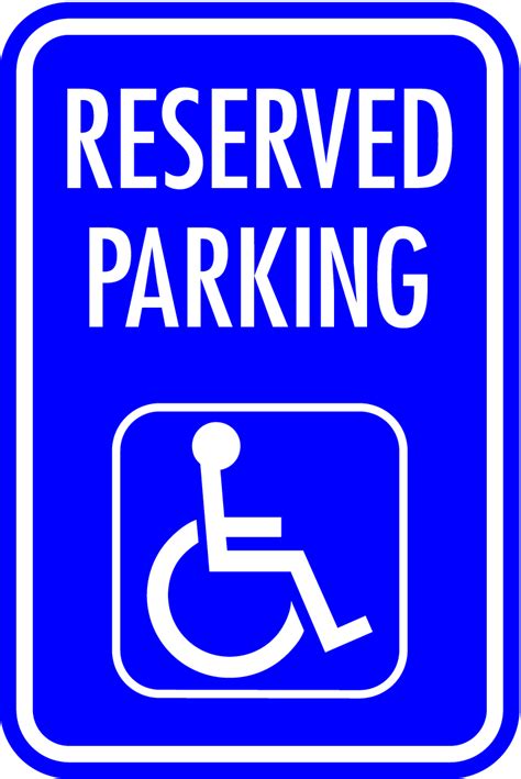 wheelchair parking  signs clipart
