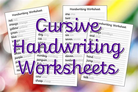 cursive practice sheets printable printable worksheets  cursive