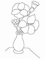 Coloring Flower Vase Pages Printable Template Broken Gladiolus Getcolorings Vas sketch template