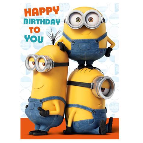 happy birthday minions sound card sc character brands