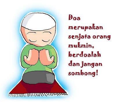 gambar kartun  berdoa islam