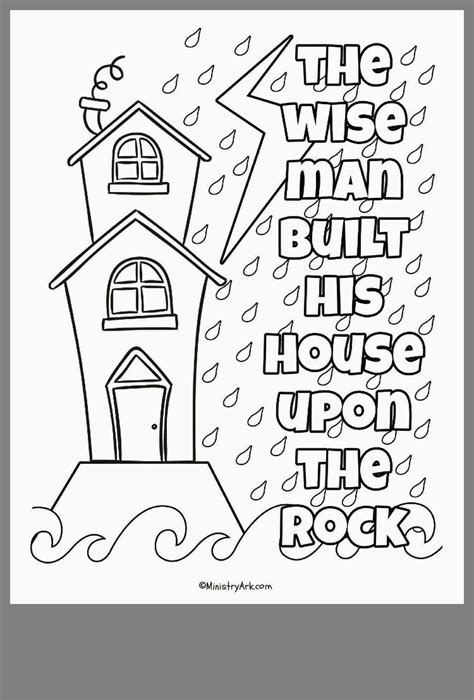 house built   rock coloring page sundayschoolist