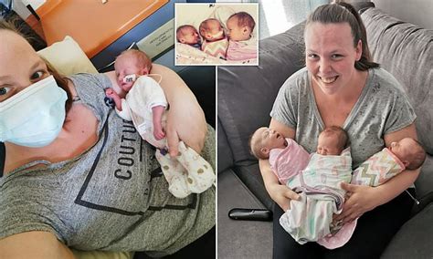 mother s naturally conceived miracle triplets are born identical
