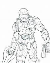 Master Chief Halo Coloring Pages Getdrawings Drawing sketch template
