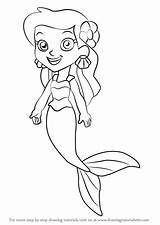 Mermaid Pirates Marina Drawing Draw Jake Neverland Never Land Step Drawings Fairy Tail Anime Manga sketch template