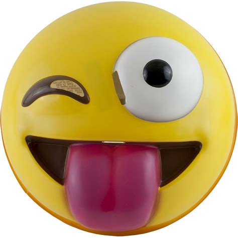 emoji winking sticking tongue out emoticon mask adult halloween costume