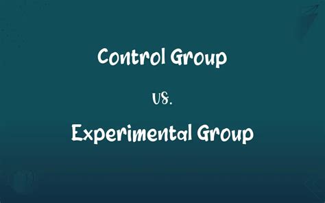 control group  experimental group whats  difference