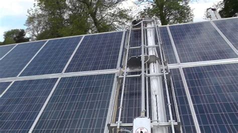 automated solar panel cleaning robot cleaning solar panels   uk youtube