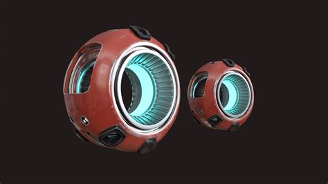 red drone  model cgtrader