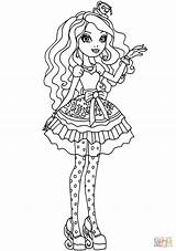 Ever After High Coloring Madeline Hatter Pages Printable Supercoloring Para Colorir Cute Pano Seç Popular sketch template