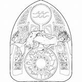 Colorare Acquario Zodiaco Sirena sketch template
