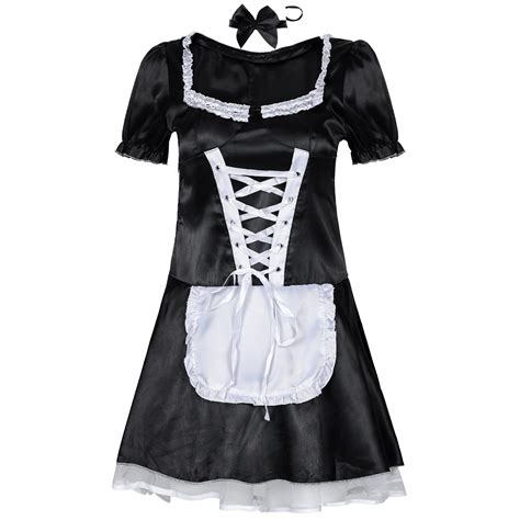 2020 new satin french maid adult uniform fancy dress
