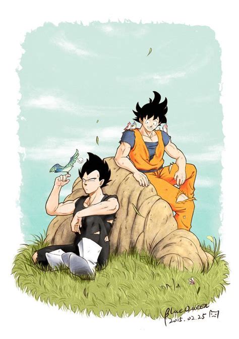 Just Goku And Vegeta Chilling Dragon Ball Anime