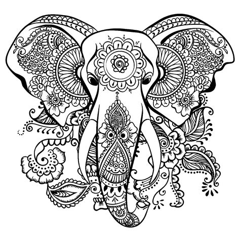 elephant drawing  print  color elephants kids coloring pages