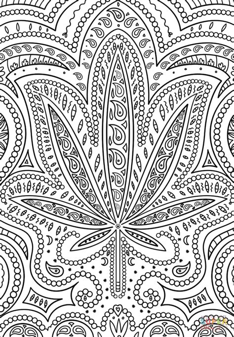 trippy weed coloring page  printable coloring pages