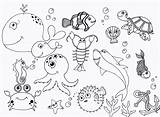 Coloring Sea Under Pages Ocean Kids Themed Print sketch template