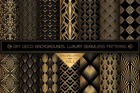 art deco patterns vol graphic patterns creative market