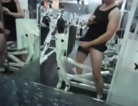 jerking off at the gym