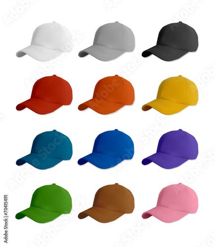 baseball cap template set stock image  royalty  vector files