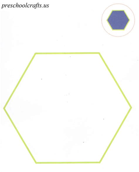 hexagon coloring page preschool crafts