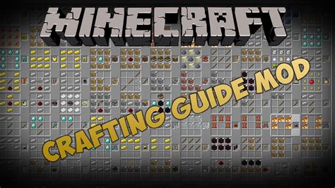 minecraft mods crafting guide mod minecraft  youtube