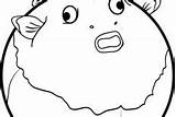 Blowfish Coloring Pages Angry sketch template