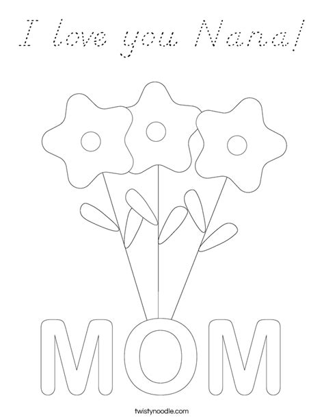 love nana coloring page coloring pages