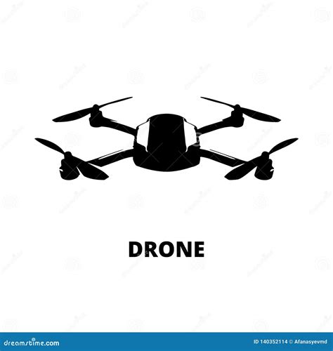 quadcopter icon drone concept symbol design isolated  white background stock vector