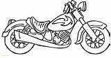 Coloring Pages Printable Motorcycle Getcolorings Color sketch template