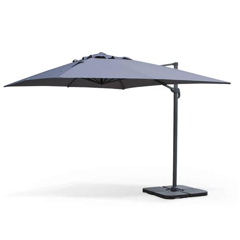 parasol deporte rectangulaire     haut de gamme st jean de luz gris parasol excentre