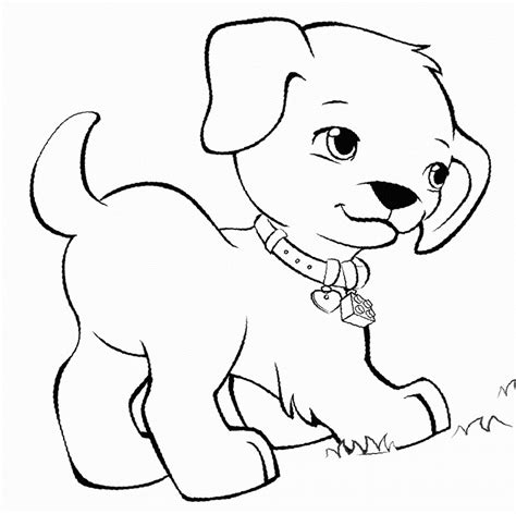 printable coloring page puppy