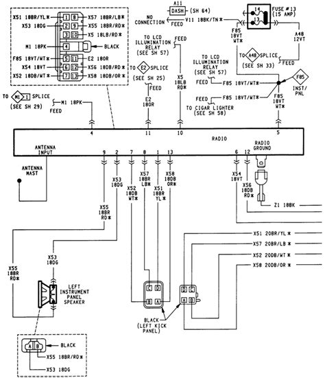 jeep cherokee stereo wiring schematic