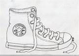 Converse Drawing Shoe Contour Template Drawings Paintingvalley Deviantart sketch template