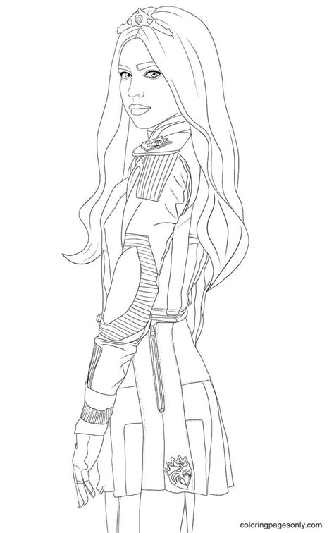 coloring pages disney descendants  hd coloring pages printable