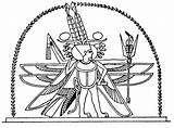 Horus Egypte Colorear Egipto Deity Coloriages Cornes Muni Ailes Dieu Egyptien Adultes Designlooter Adulte Tierra Relajante Horns sketch template