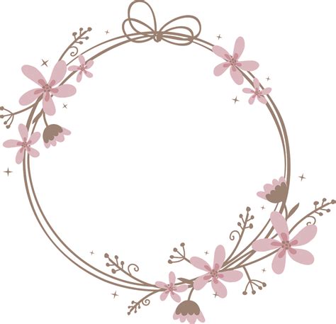 frame bulat bunga bunga gambar vektor gratis  pixabay