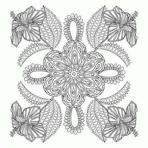 coloring pages  adults abstract flowers coloring home