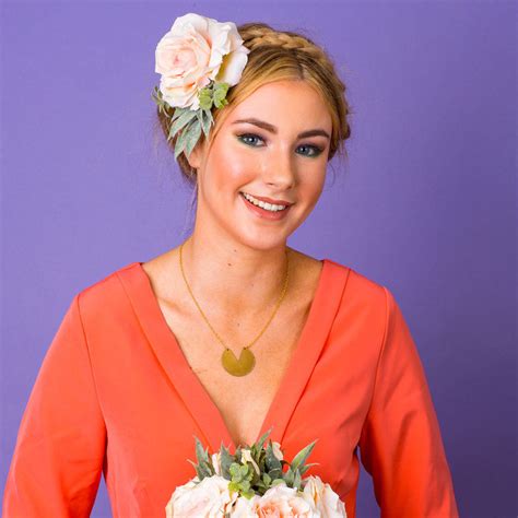 Darcie Oversized Rose And Dusky Foliage Corsage Crown And Glory