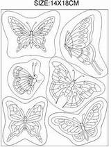 Pergamano Parchment Cards Stamps Clear Butterfly Craft Bookmarks Digi Stencils Coloring Fantasy Making Card Pages sketch template