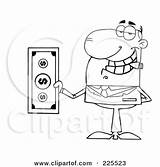 Cigar Businessman Smoking Outline Coloring Illustration Cash Royalty Clipart Holding Toon Hit Rf 2021 sketch template