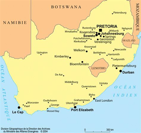 afrique du sud informations geographiques  cartes
