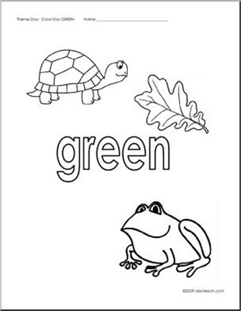 coloring pages green abcteach