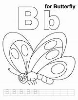 Coloring Letter Butterfly Pages Printable Practice Ball Preschool Handwriting Worksheet Colouring Worksheets Print Bird Alphabet Kids Letters Kindergarten Template Sheets sketch template