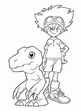 Coloring Pages Digimon Guilmon Kids Adventure Agumon Cute Adult Choose Board Divyajanani Tamers sketch template